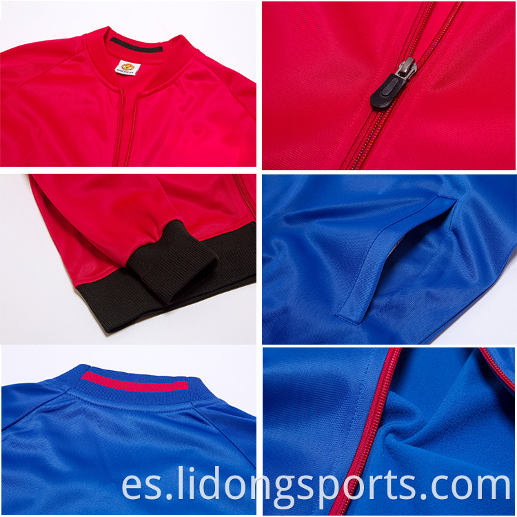 El último diseño del equipo personalizado Training Sportswear Sportswear Men Track Set Plain Soccer Club Jogging Track